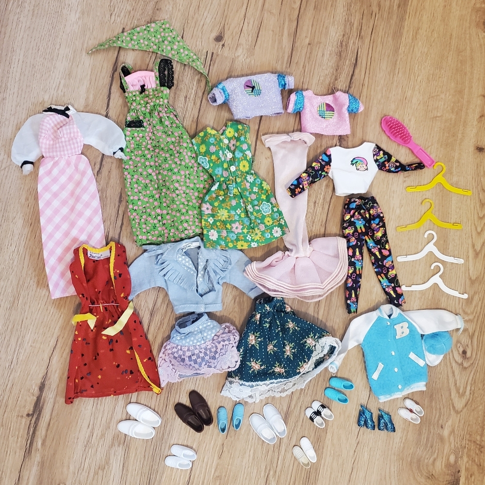 Vintage Barbie Doll Clothes Accessories Ken & Skipper 70s 80s 90s Shoes Hangers